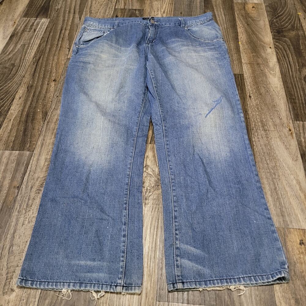 Vintage Marc Ecko Bootcut Jeans Men's 40x30‎ Denim Y2K (Distressed)